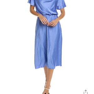 Vince Shimmering Blue Midi Dress